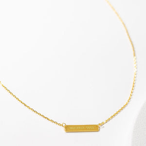 Engraved Bar Pendant: